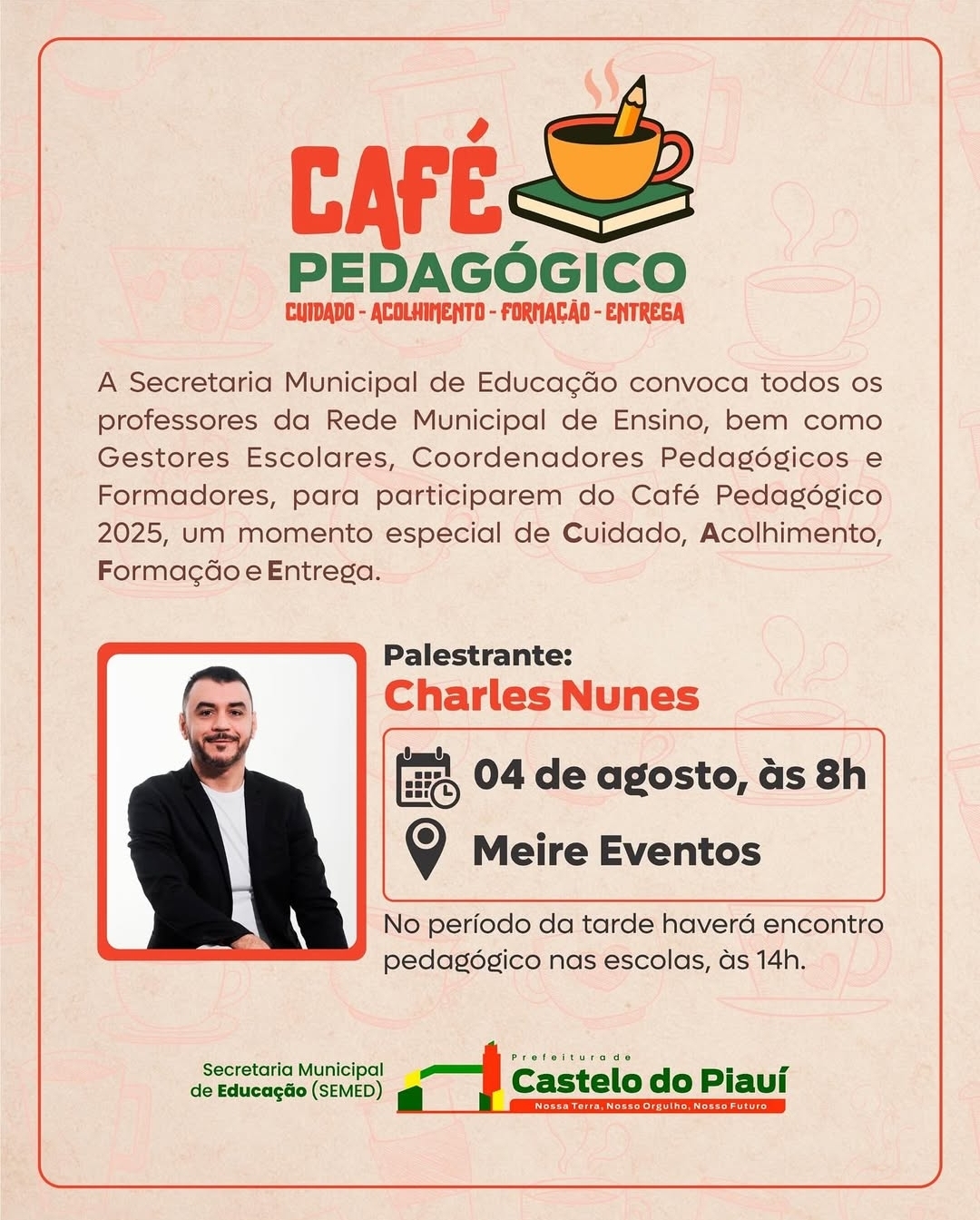 Educação de Castelo do Piauí promove "Café Pedagógico" para professores
